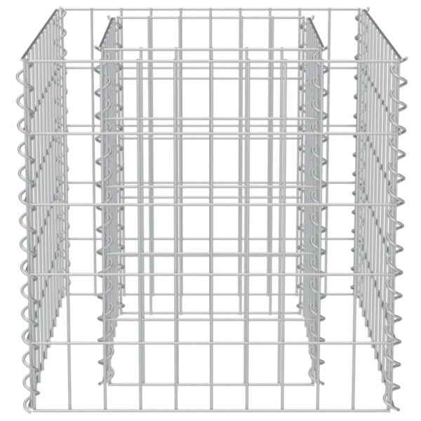 Planteringsgabion upphöjd galvaniserat stål 50x50x50 cm - Bild 5