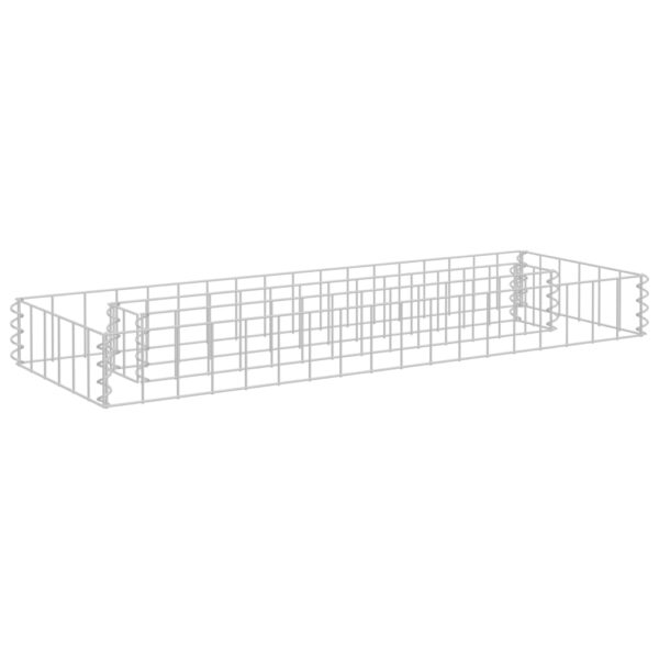 Planteringsgabion upphöjd galvaniserat stål 90x30x10 cm - Bild 2