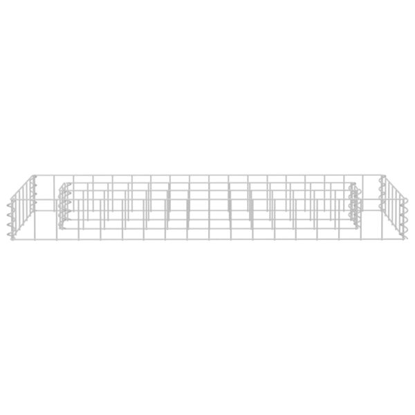 Planteringsgabion upphöjd galvaniserat stål 90x30x10 cm - Bild 3