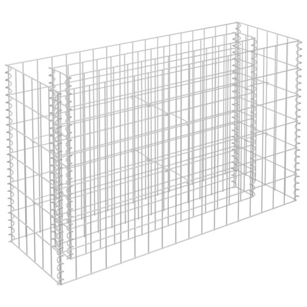 Planteringsgabion upphöjd galvaniserat stål 90x30x60 cm - Bild 2