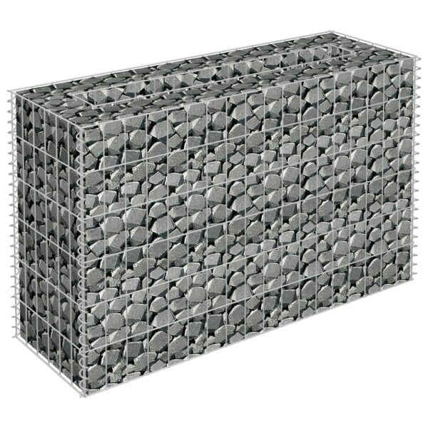 Planteringsgabion upphöjd galvaniserat stål 90x30x60 cm - Bild 3