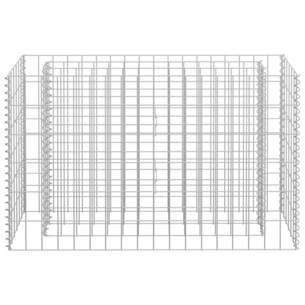 Planteringsgabion upphöjd galvaniserat stål 90x30x60 cm - Bild 4