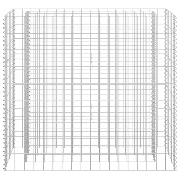 Planteringsgabion upphöjd galvaniserat stål 90x30x90 cm - Bild 4