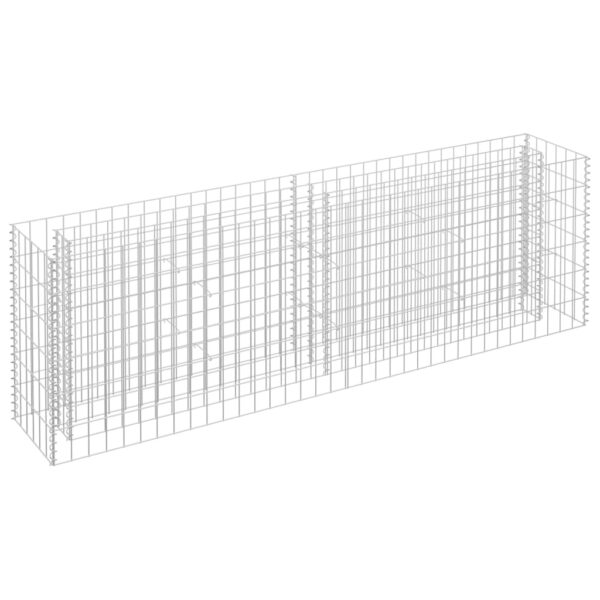 Planteringsgabion upphöjd galvaniserat stål 180x30x60 cm - Bild 2