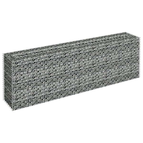 Planteringsgabion upphöjd galvaniserat stål 180x30x60 cm - Bild 3