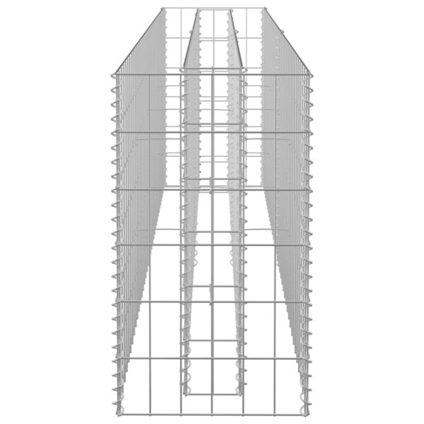 Planteringsgabion upphöjd galvaniserat stål 180x30x60 cm - Bild 5