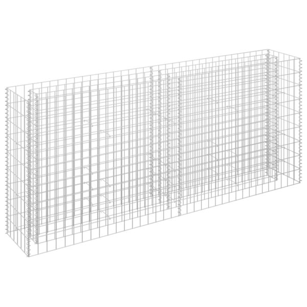 Planteringsgabion upphöjd galvaniserat stål 180x30x90 cm - Bild 2