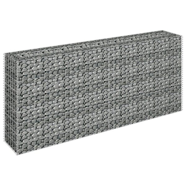 Planteringsgabion upphöjd galvaniserat stål 180x30x90 cm - Bild 3