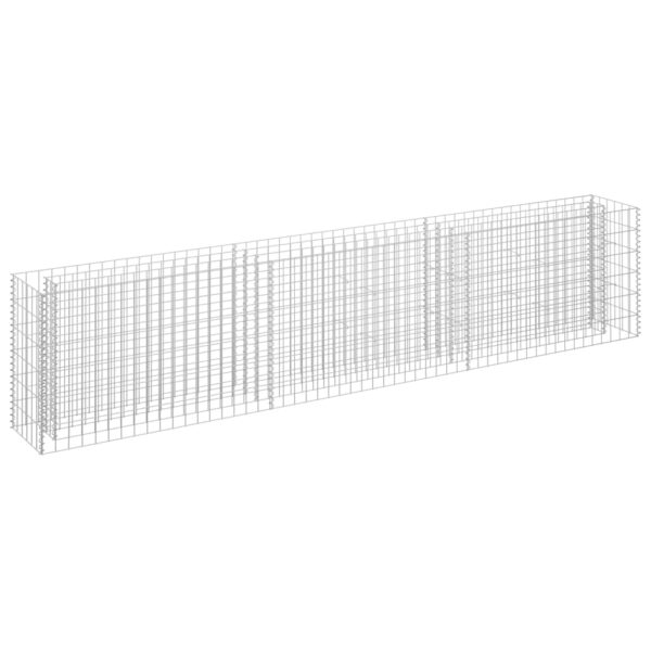 Planteringsgabion upphöjd galvaniserat stål 270x30x60 cm - Bild 2