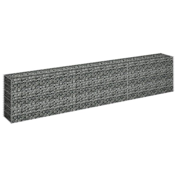 Planteringsgabion upphöjd galvaniserat stål 270x30x60 cm - Bild 3