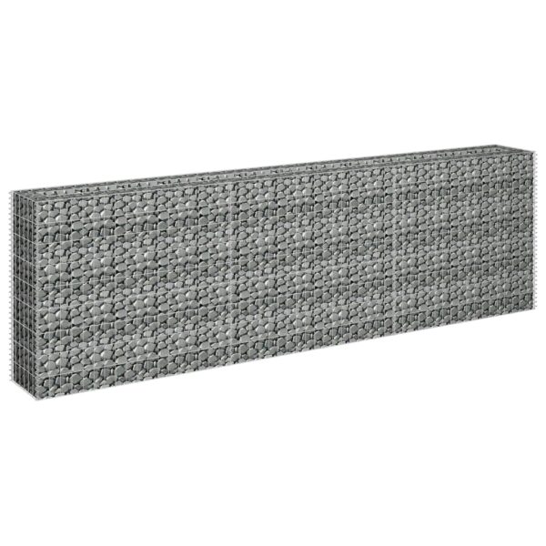 Planteringsgabion upphöjd galvaniserat stål 270x30x90 cm - Bild 3