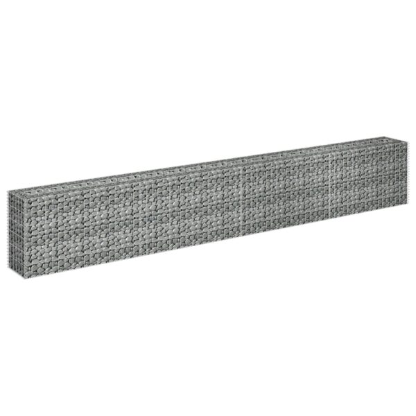 Planteringsgabion upphöjd galvaniserat stål 360x30x60 cm - Bild 3