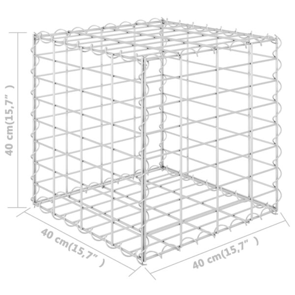 Planteringsgabion upphöjd stål 40x40x40 cm - Bild 5