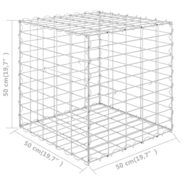 Planteringsgabion upphöjd stål 50x50x50 cm - Bild 5