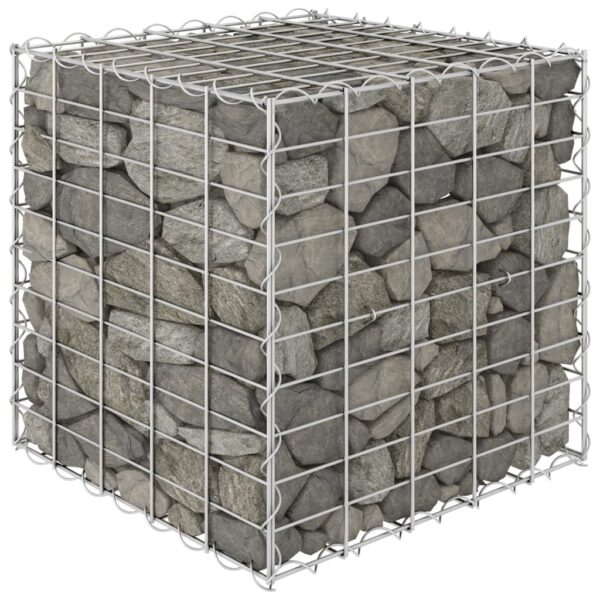 Planteringsgabion upphöjd stål 50x50x50 cm