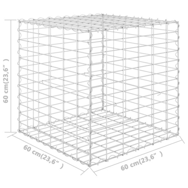 Planteringsgabion upphöjd stål 60x60x60 cm - Bild 5