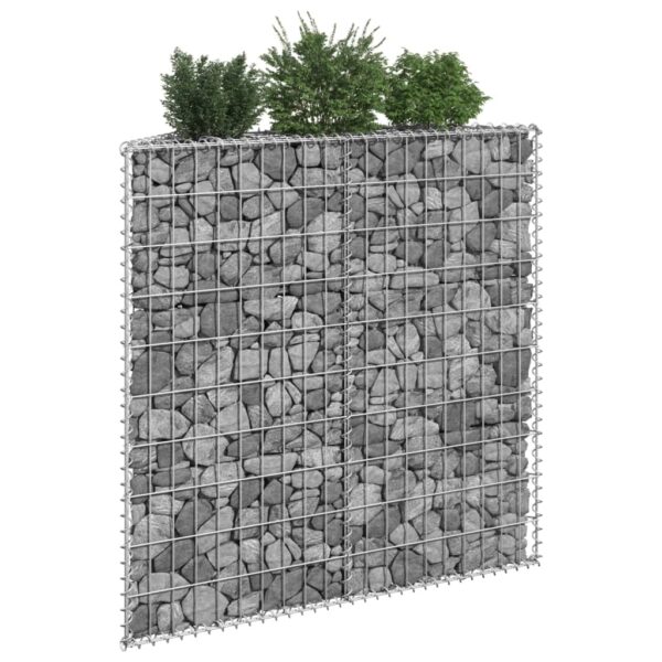 Gabion trapets upphöjd galvaniserat stål 100x20x100 cm