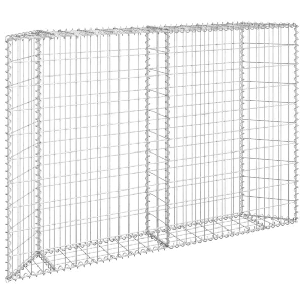 Gabion trapets upphöjd galvaniserat stål 150x20x100 cm - Bild 2