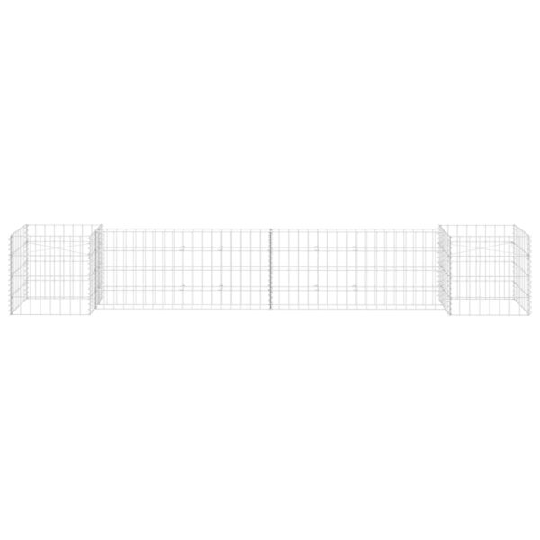 Planteringsgabion H-formad stål 260x40x40 cm - Bild 3