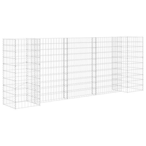 Planteringsgabion H-formad stål 260x40x100 cm - Bild 2