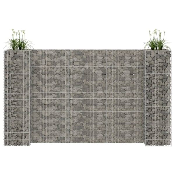 Planteringsgabion H-formad stål 260x40x150 cm