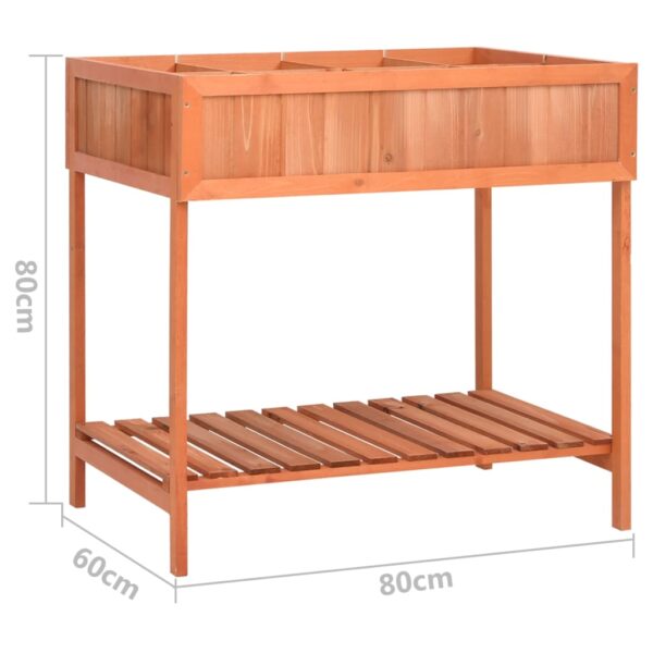 Odlingslåda för örter 80x60x80 cm massivt granträ - Bild 7