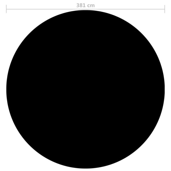 Poolskydd svart 381 cm PE - Bild 3