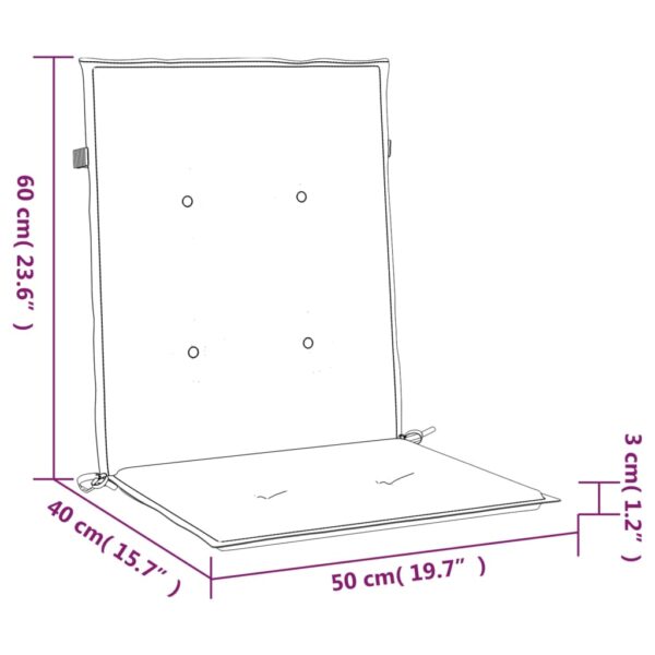 Stolsdynor 2 st gräddvit 100x50x3 cm oxfordtyg - Bild 9