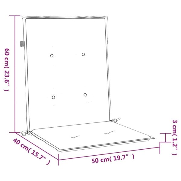 Stolsdynor 4 st svart 100x50x3 cm oxfordtyg - Bild 9