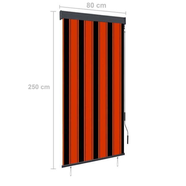 Rullgardin utomhus 80x250 cm orange och brun - Bild 8