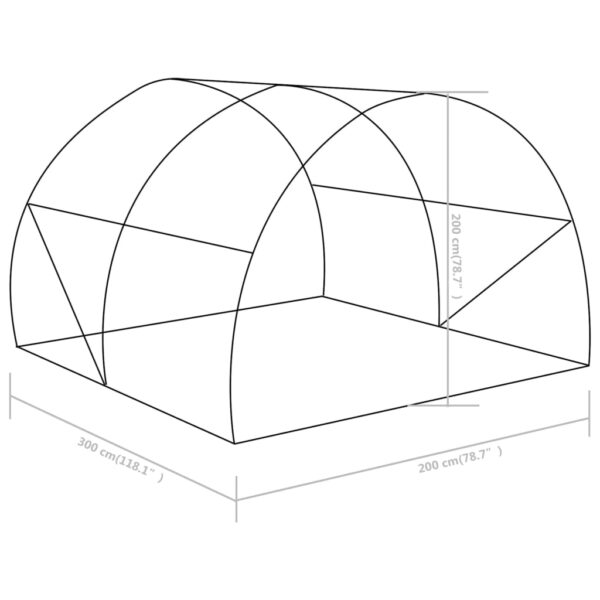 Växthus 6 m² 3x2x2 m - Bild 12