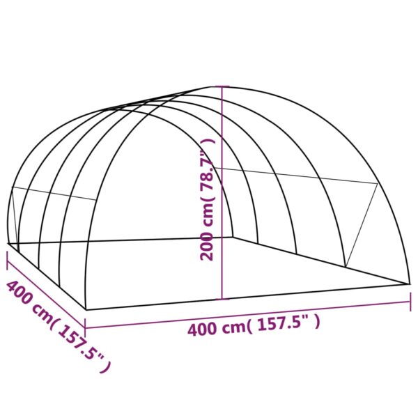 Växthus 16 m² 4x4x2 m - Bild 10