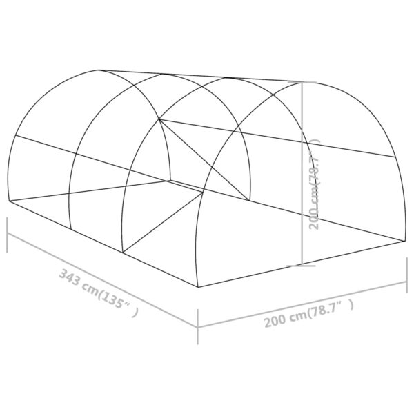 Växthus 6,86 m² 3,43x2x2 m - Bild 12