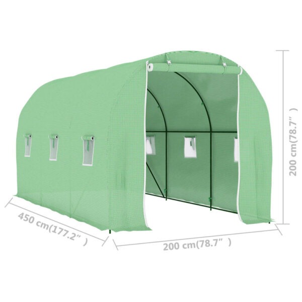 Växthus 9 m² 4,5x2x2 m - Bild 11