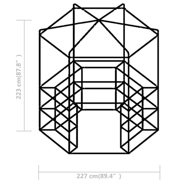 Växthus med hyllor stål 227x223 cm - Bild 11