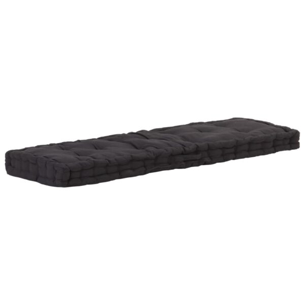 Dyna till pallsoffa bomull 120x40x7 cm svart