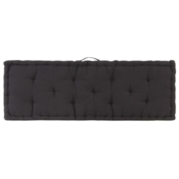 Dyna till pallsoffa bomull 120x40x7 cm svart - Bild 4