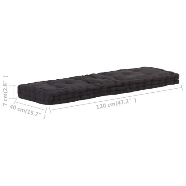 Dyna till pallsoffa bomull 120x40x7 cm svart - Bild 7