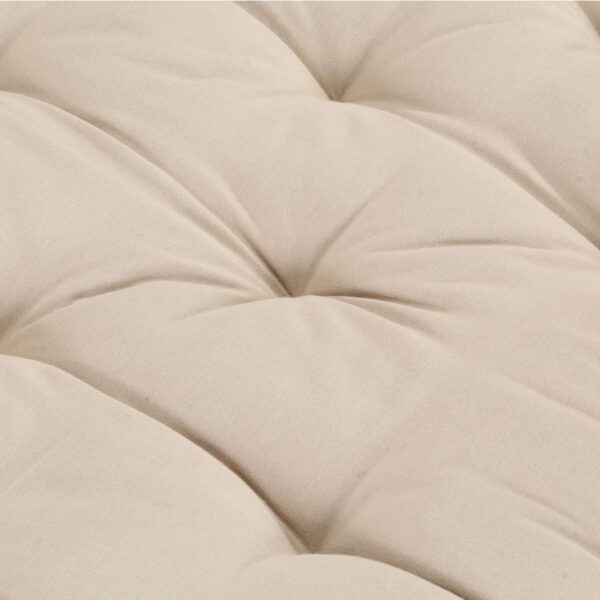 Dyna till pallsoffa bomull 120x80x10 cm beige - Bild 6