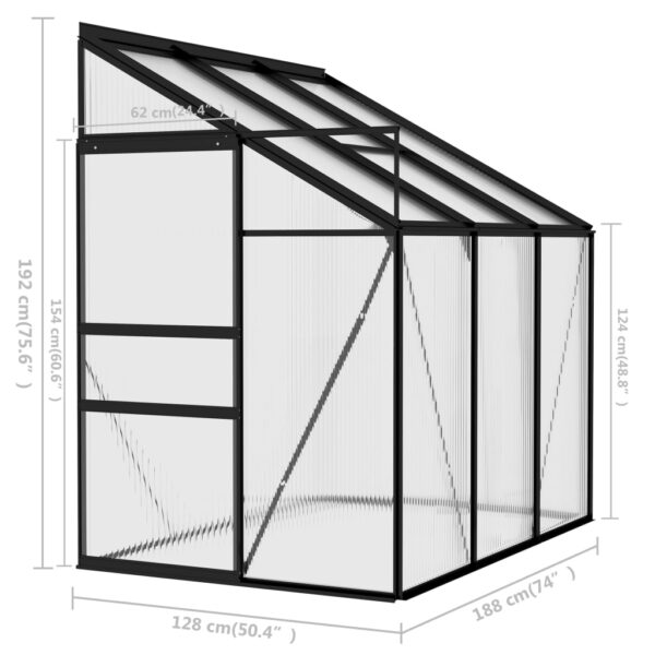 Växthus antracit aluminium 3,8 m³ - Bild 9