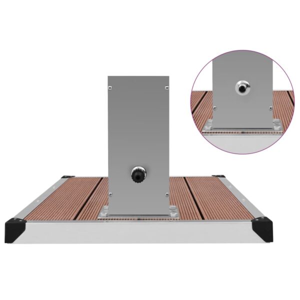 Utedusch med golv WPC rostfritt stål - Bild 7