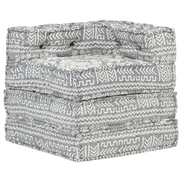 287700  Modular Pouffe Light Grey Fabric - Bild 8