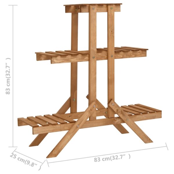 Växtställ 83x25x83 cm granträ - Bild 5