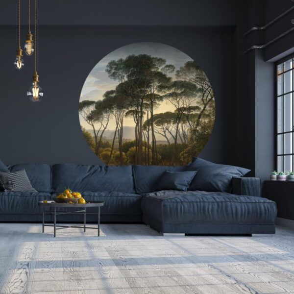 WallArt Tapet cirkelformad Umbrella Pines in Italy 190 cm - Bild 4