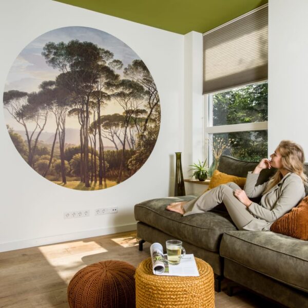 WallArt Tapet cirkelformad Umbrella Pines in Italy 190 cm - Bild 5