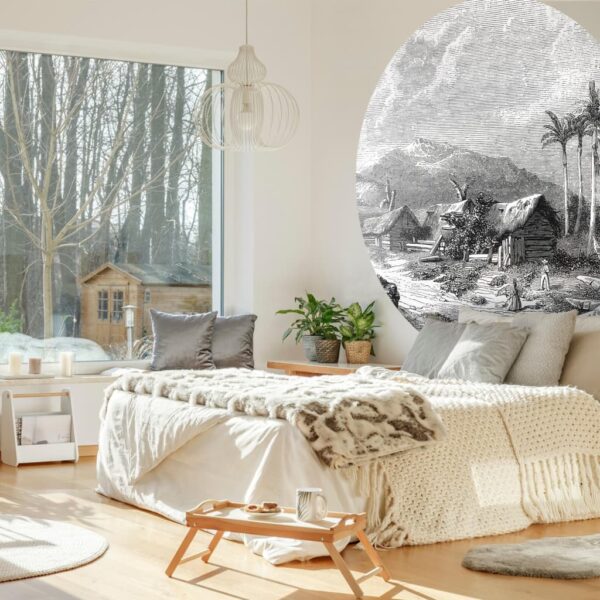 WallArt Tapet cirkelformad Landscape of Guadeloupe 190 cm - Bild 5