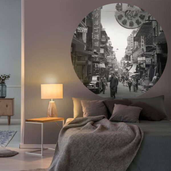 WallArt Tapet cirkelformad Hong Kong the Old Days 190 cm - Bild 5