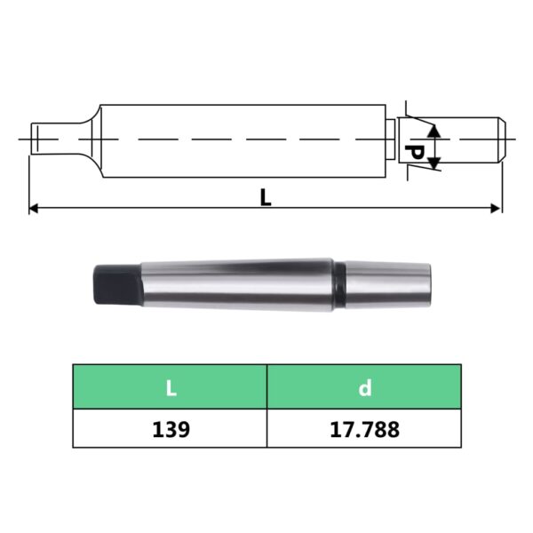 Snabbchuck MT3-B18 med 16 mm spännvidd - Bild 8