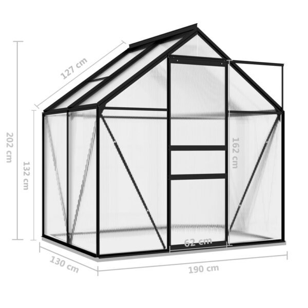 Växthus antracit aluminium 2,47 m³ - Bild 9