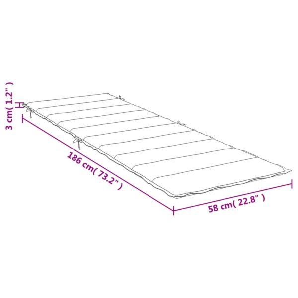 Solsängsdyna antracit 186x58x3 cm oxfordtyg - Bild 10